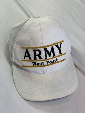 Vintage Army West Point White Embroidered Baseball Cap
